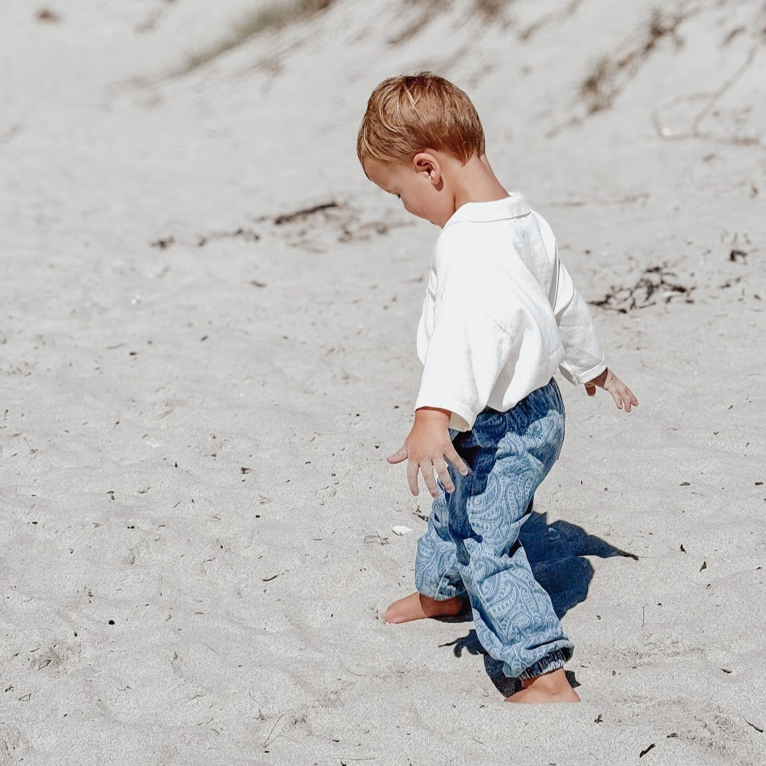 The wolf - Denim bubble pants