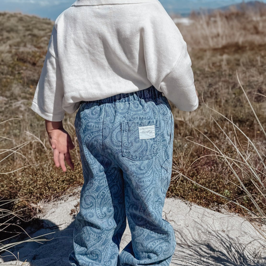 The wolf - Denim bubble pants