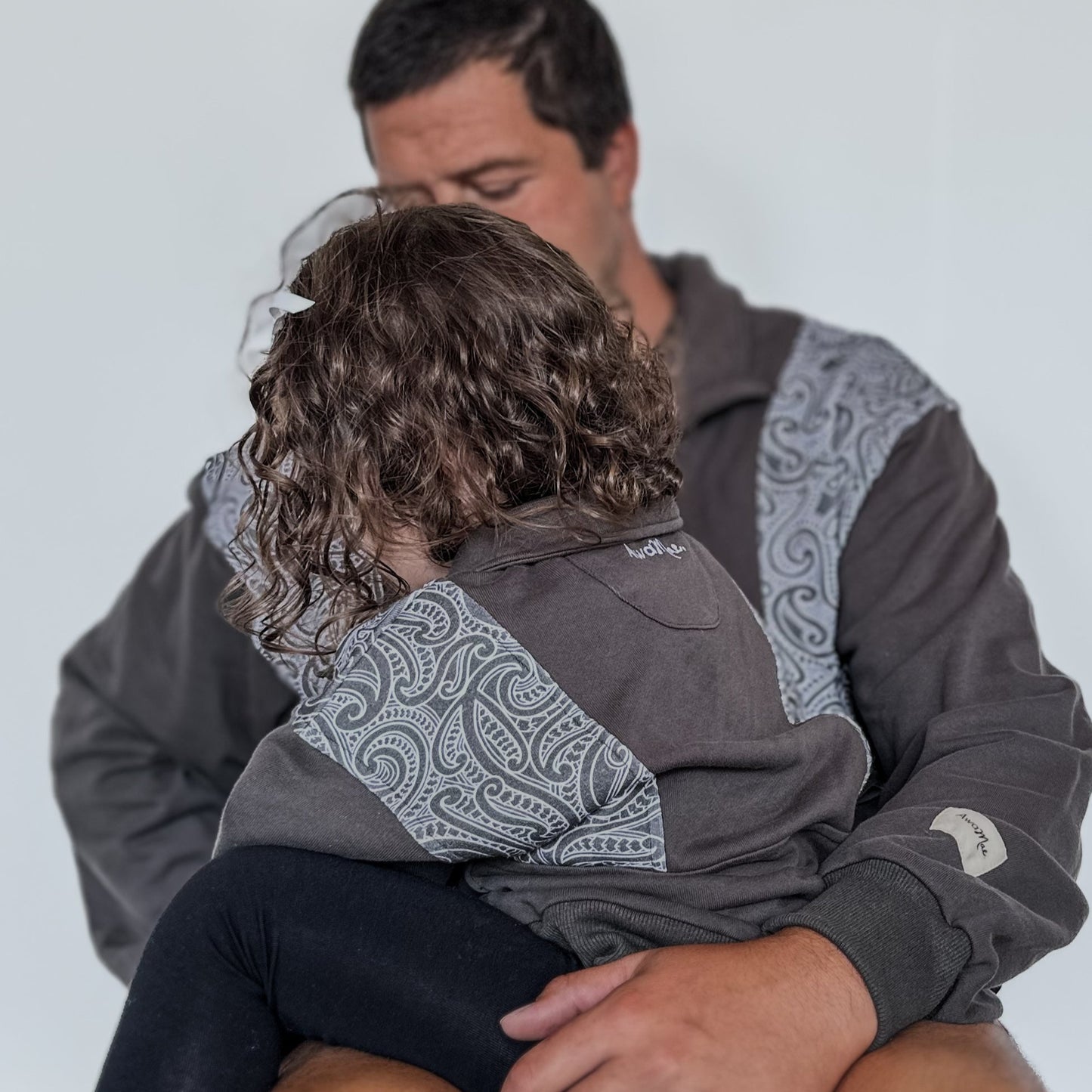 The wolf- Half zip Jumper- Adults - Dark steel