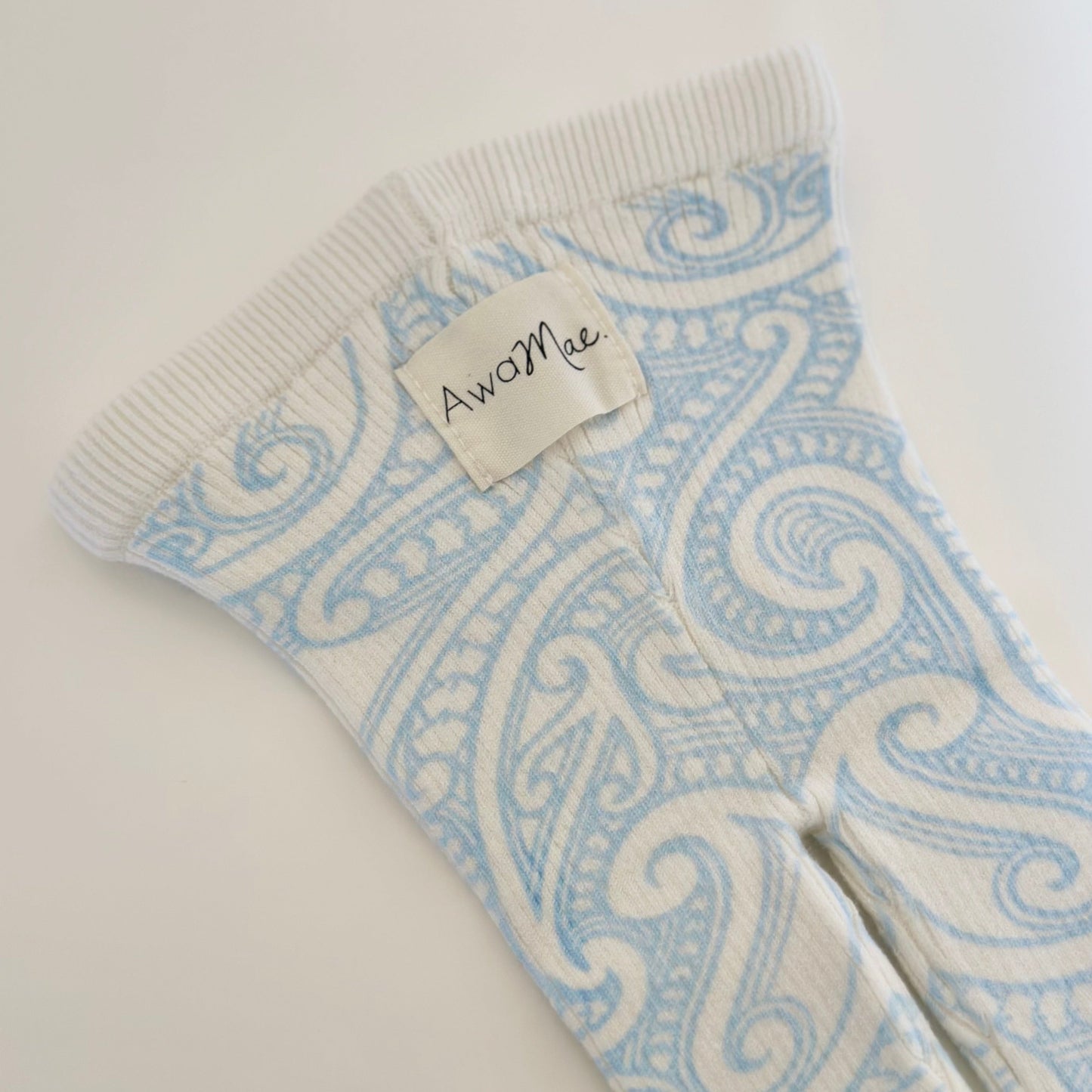 Basics ribbed knit leggings- The wolf- Ice - AwaMae
