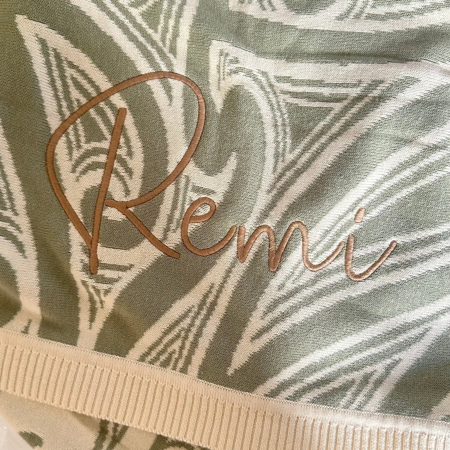PREORDER-Te aroha o te mātua - The love of a parent- Knitted pēpi blanket- sage green PREORDER