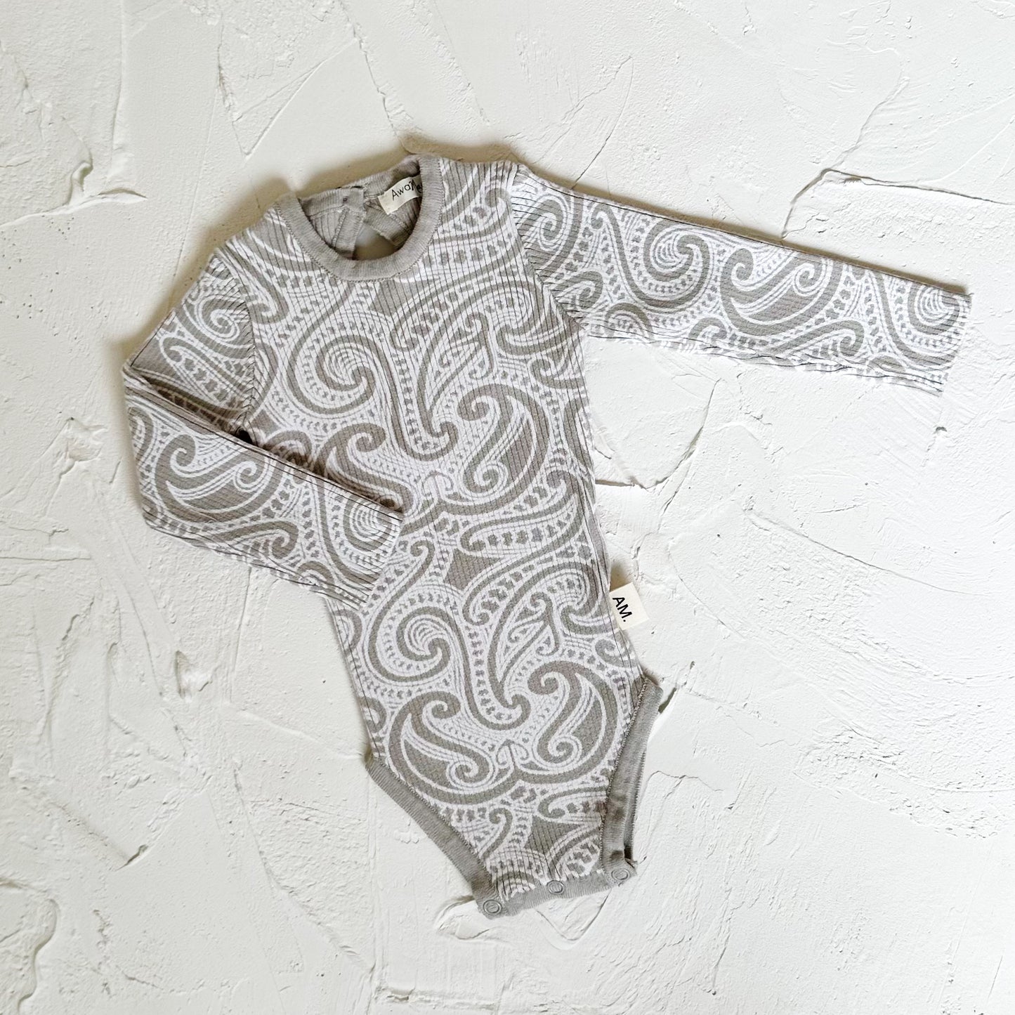 PREORDER -Basics ribbed knit bodysuit- The wolf- Pebble PREORDER