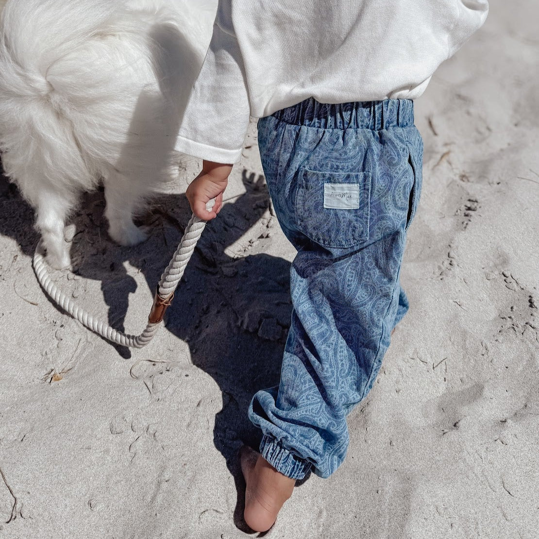 The wolf - Denim bubble pants