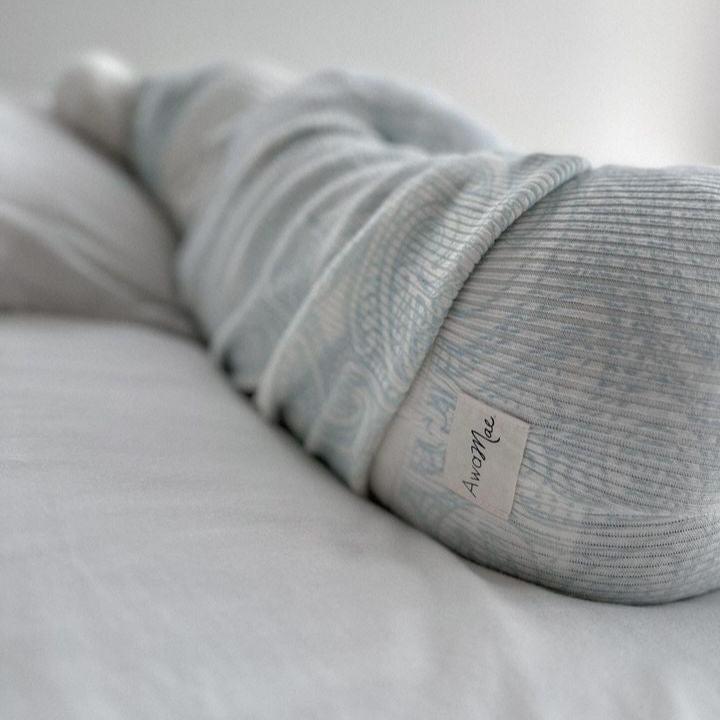 Basics ribbed knit leggings- The wolf- Ice - AwaMae