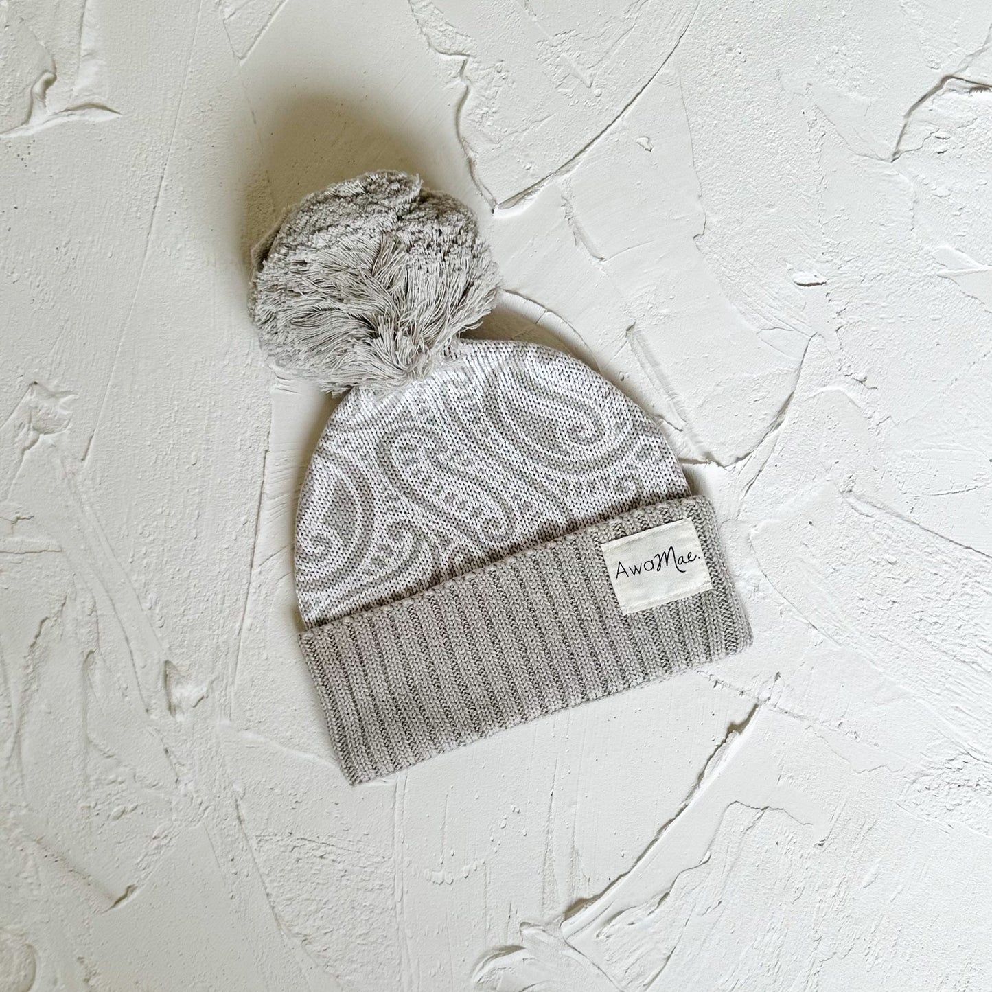 PREORDER-The wolf beanie - Pebble -PREORDER
