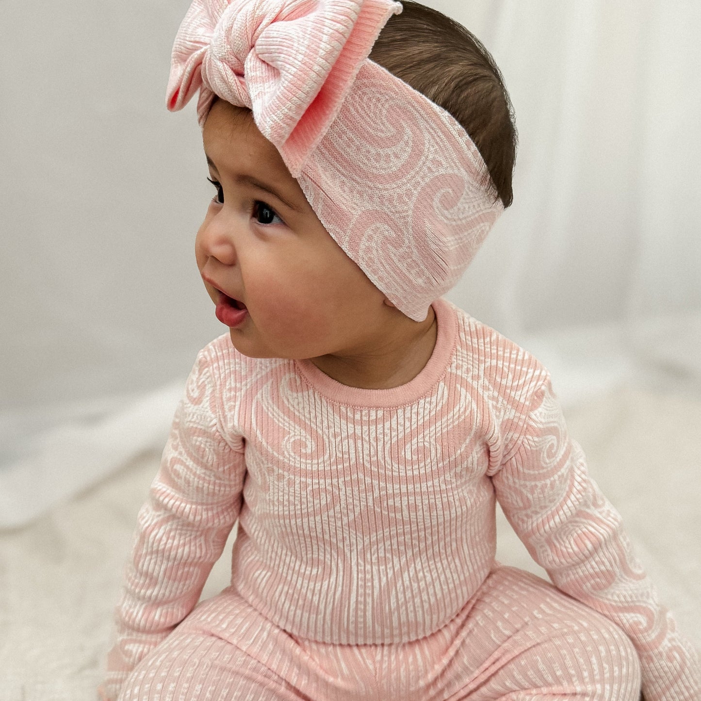 PREORDER -Basics Knitted bow headband- The wolf - Ballerina- PREORDER