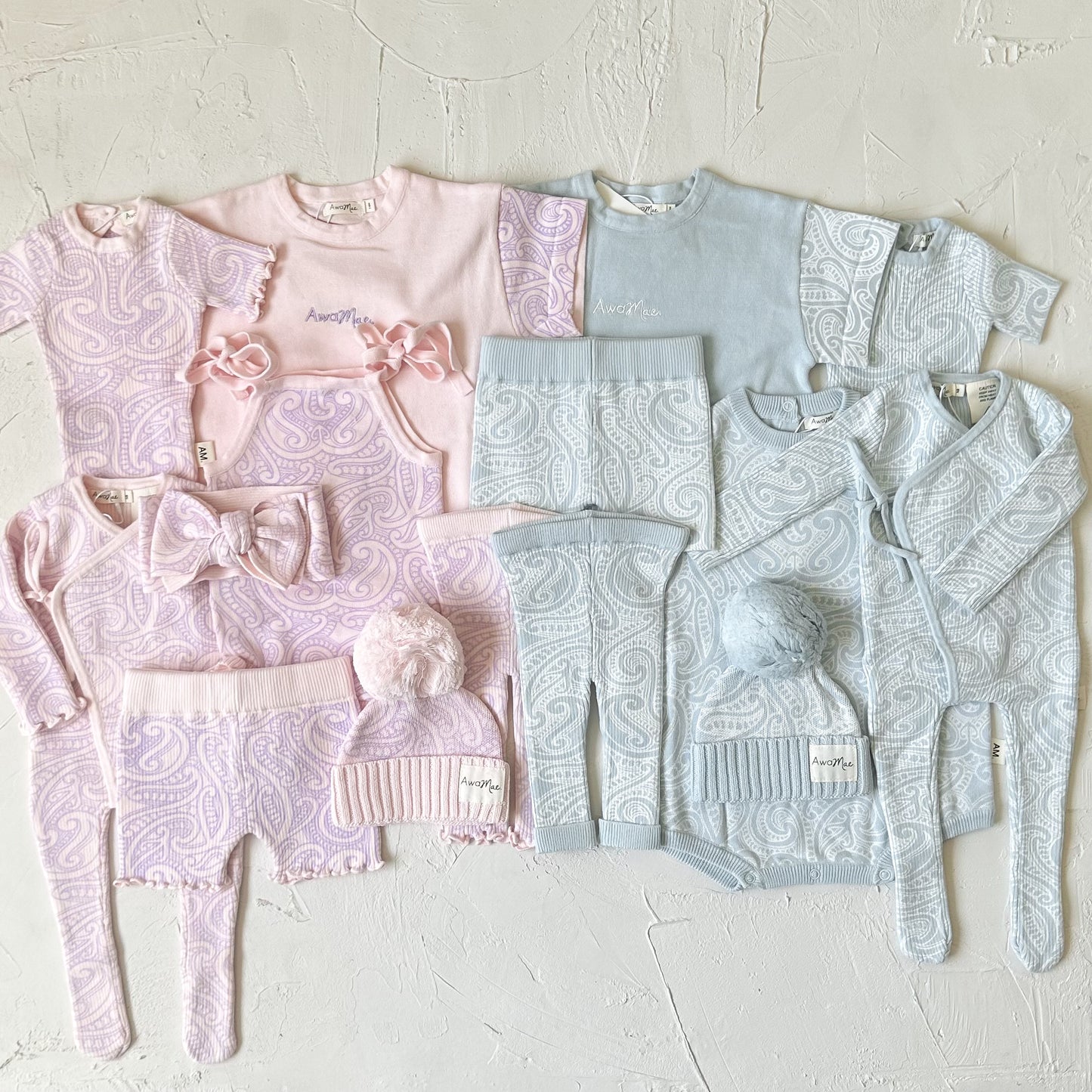 Basics ribbed knit bodysuit short sleeve- The Wolf -Sky