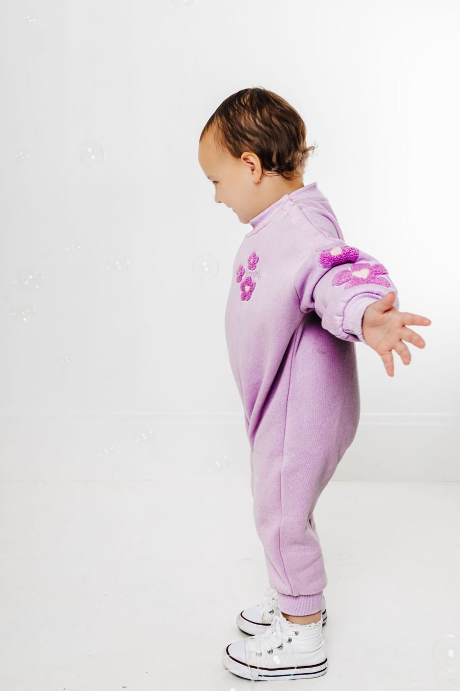 Cosy suit romper - lilac bloom - AwaMae
