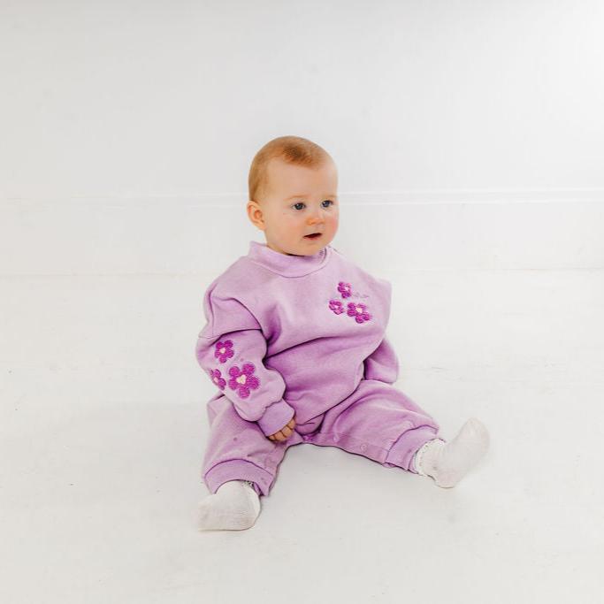 Cosy suit romper - lilac bloom - AwaMae