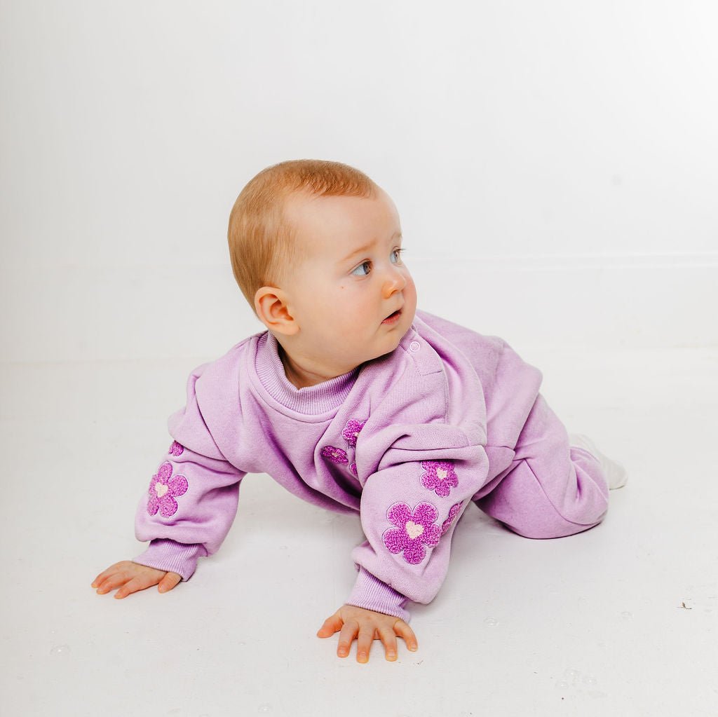Cosy suit romper - lilac bloom - AwaMae
