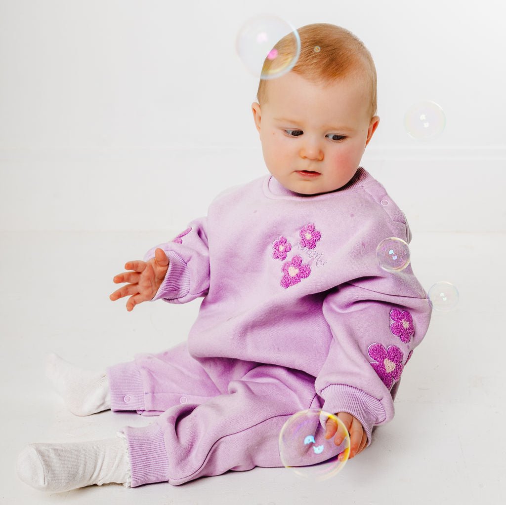 Cosy suit romper - lilac bloom - AwaMae