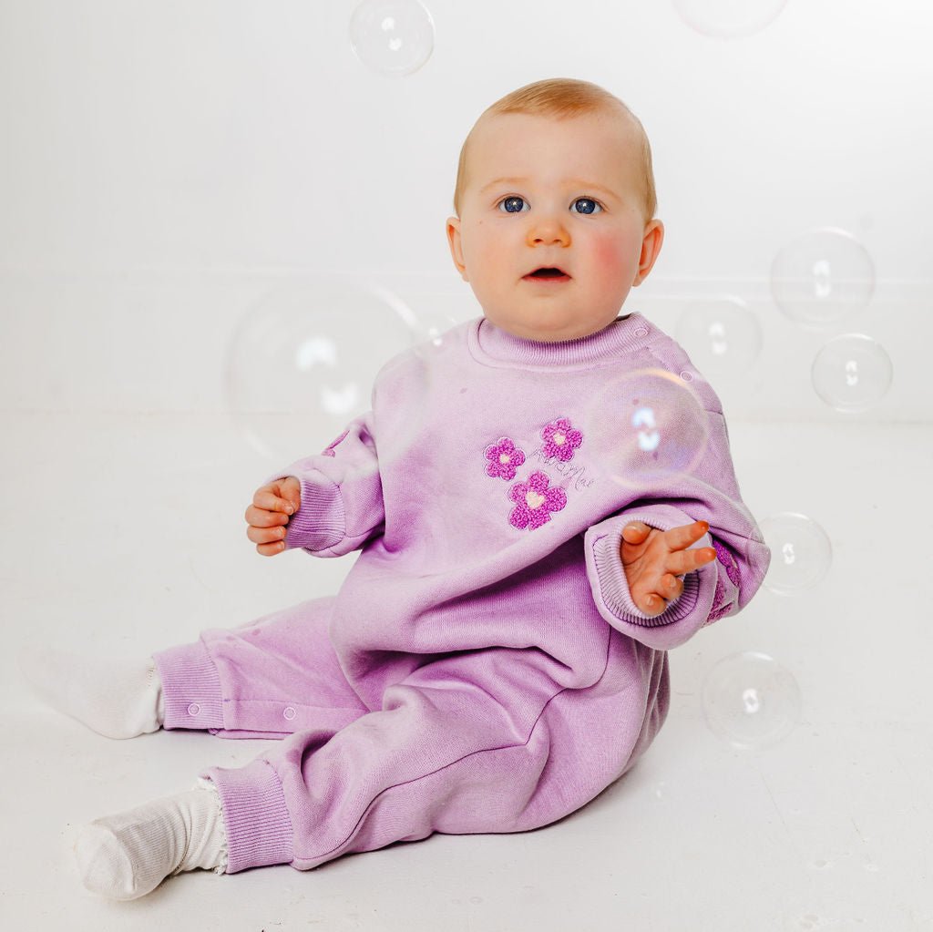 Cosy suit romper - lilac bloom - AwaMae