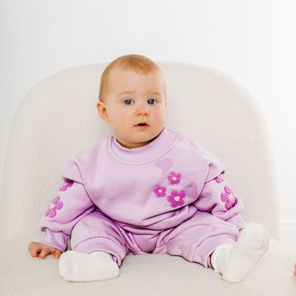 Cosy suit romper - lilac bloom - AwaMae