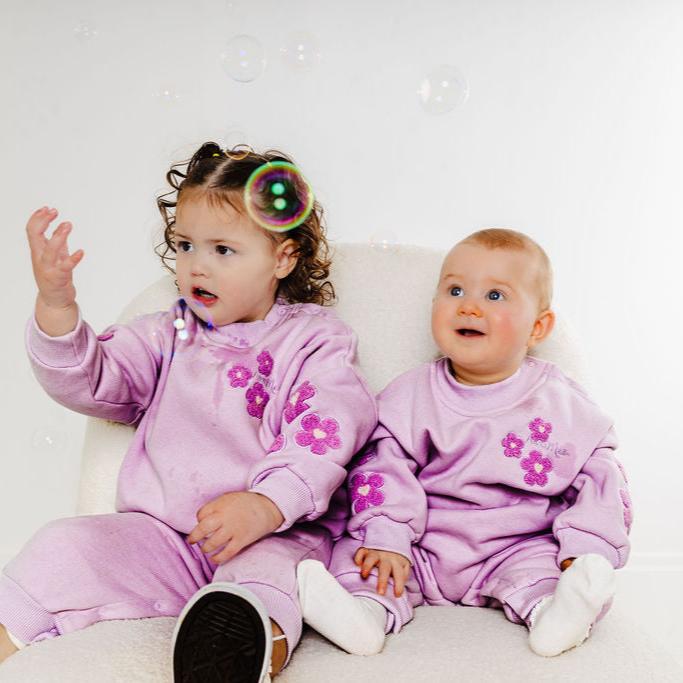 Cosy suit romper - lilac bloom - AwaMae