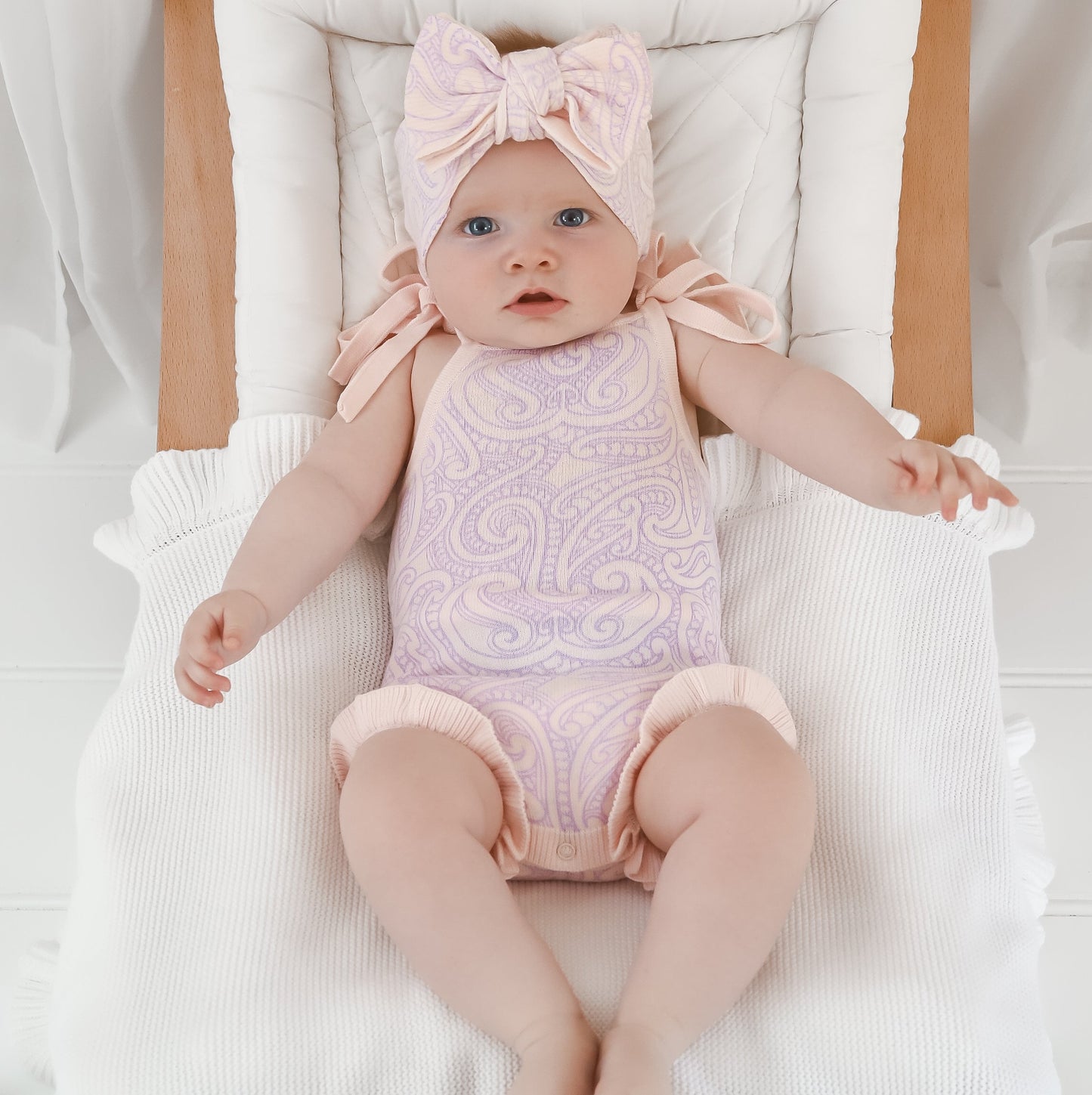 Frill Tie Romper - The Wolf - Petal & Bloom