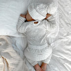 Basics ribbed knit bodysuit- The wolf- oat milk - AwaMae