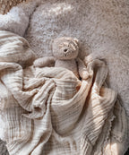 Cotton Gauze swaddle blanket - Beige- Preorder - AwaMae