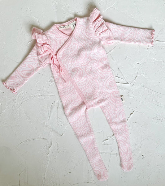 Basics ribbed knit Onesie- The wolf- Ballerina