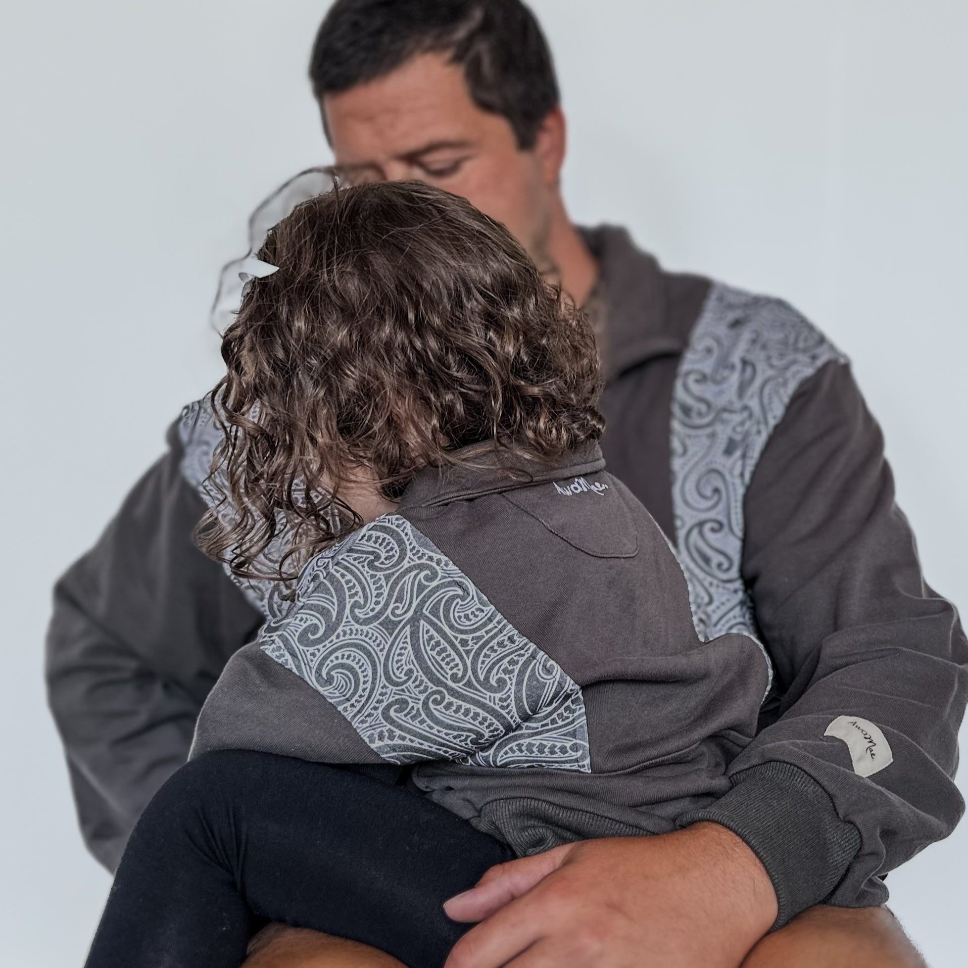 The wolf- Half zip Jumper- Adults - Dark steel