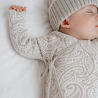 Basics ribbed knit Onesie- The wolf- Pebble
