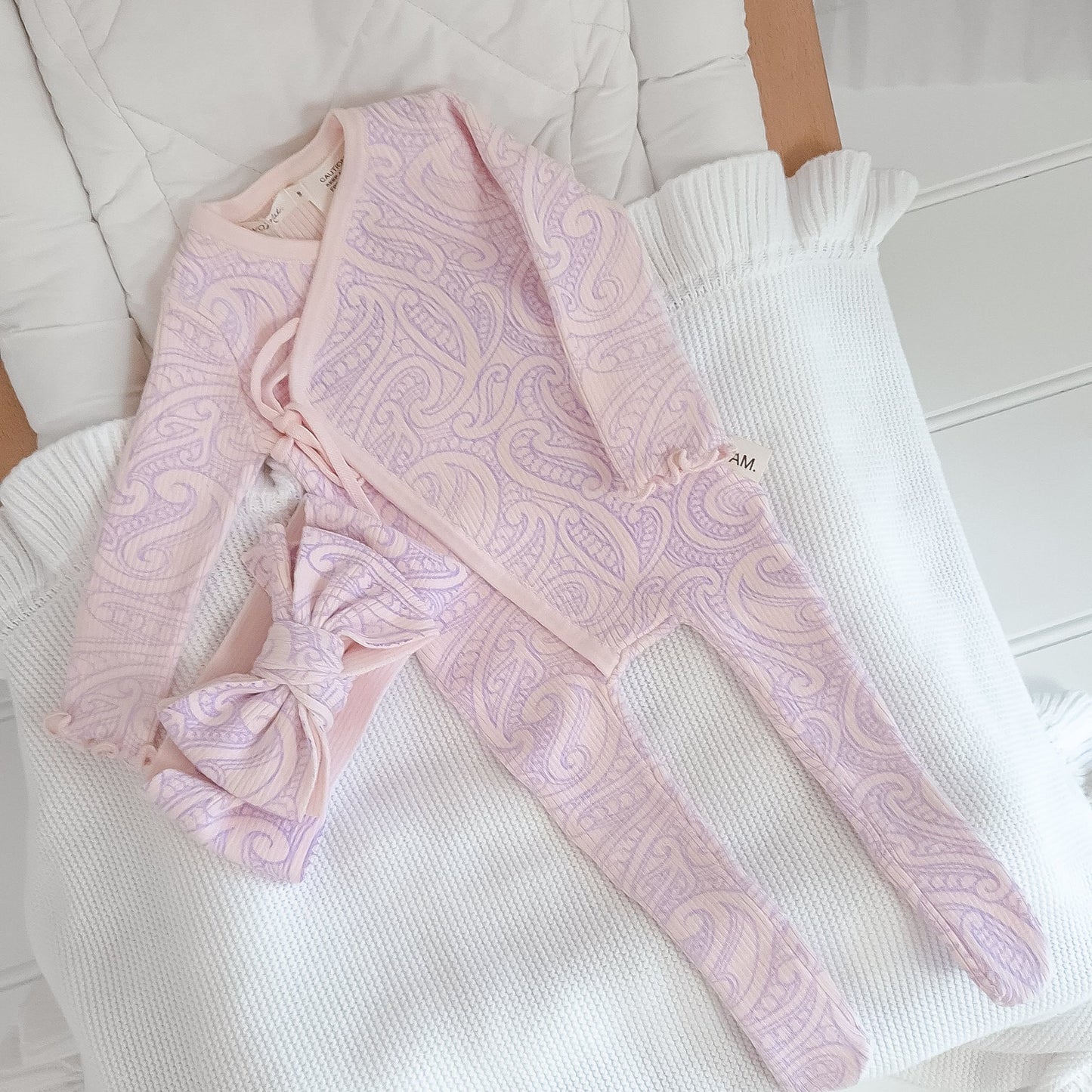 Basics ribbed knit Onesie- The wolf- Petal & Bloom