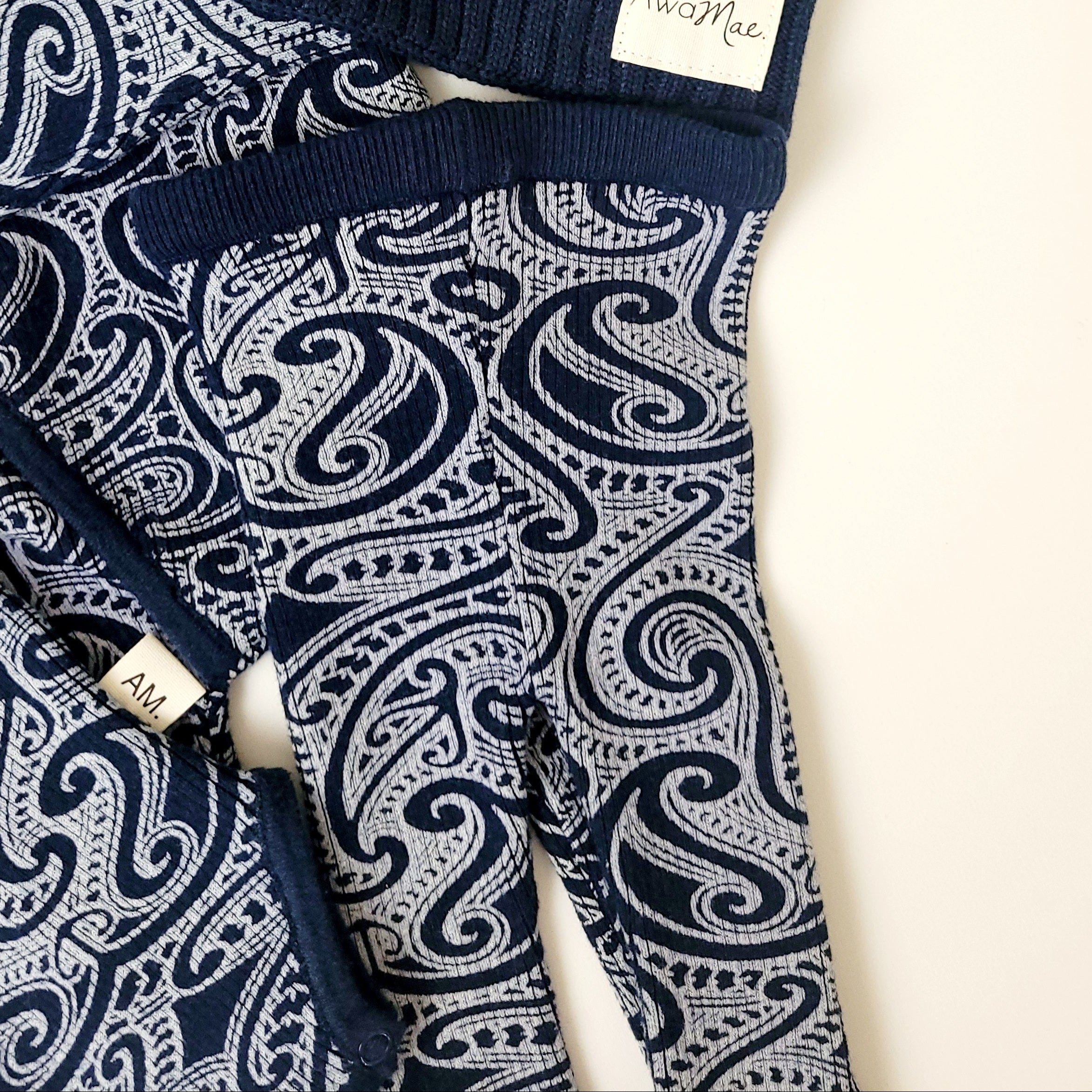 Basic ribbed knit legging - The Wolf - Midnight