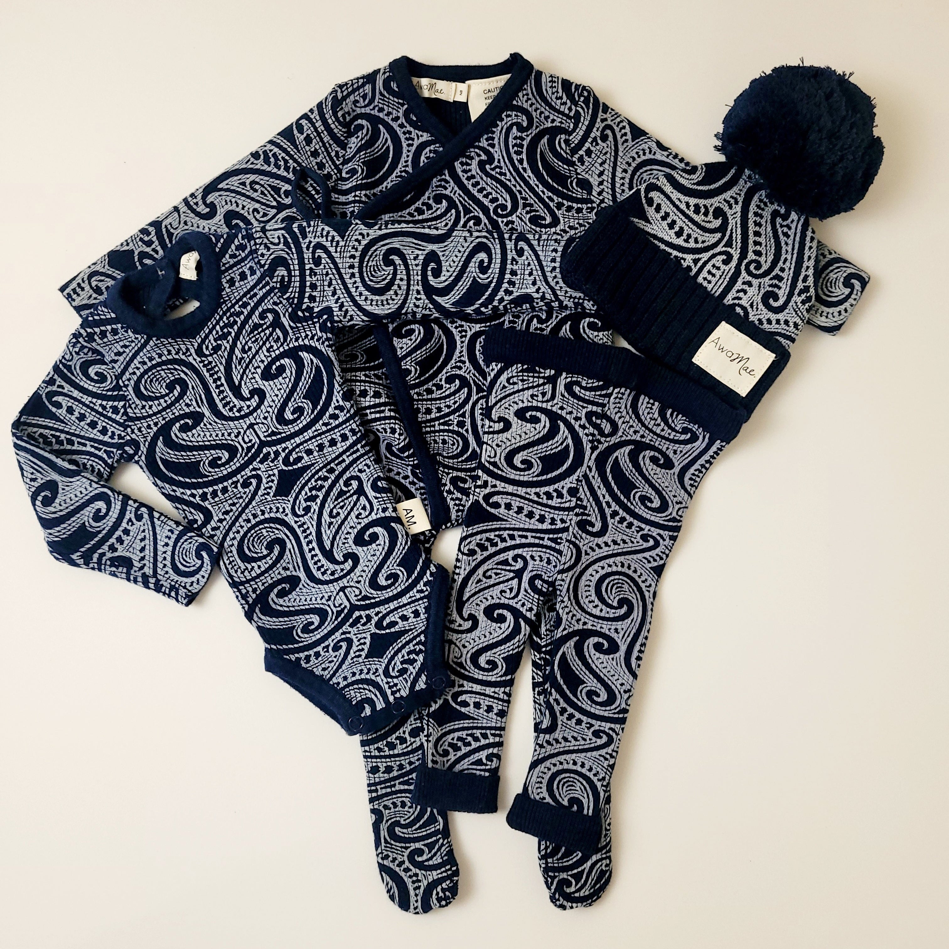 Basic ribbed knit legging - The Wolf - Midnight