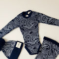 Basics ribbed knit bodysuit- The wolf- Midnight