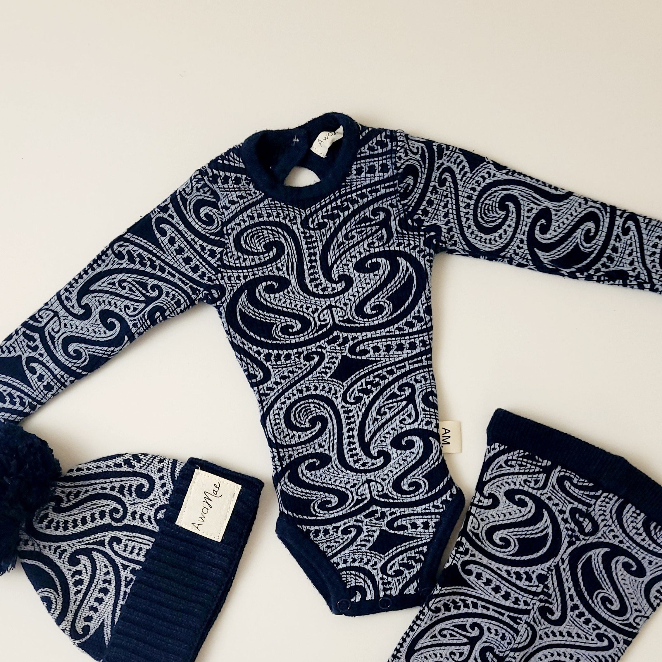 Basics ribbed knit bodysuit- The wolf- Midnight