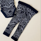 Basic ribbed knit legging - The Wolf - Midnight