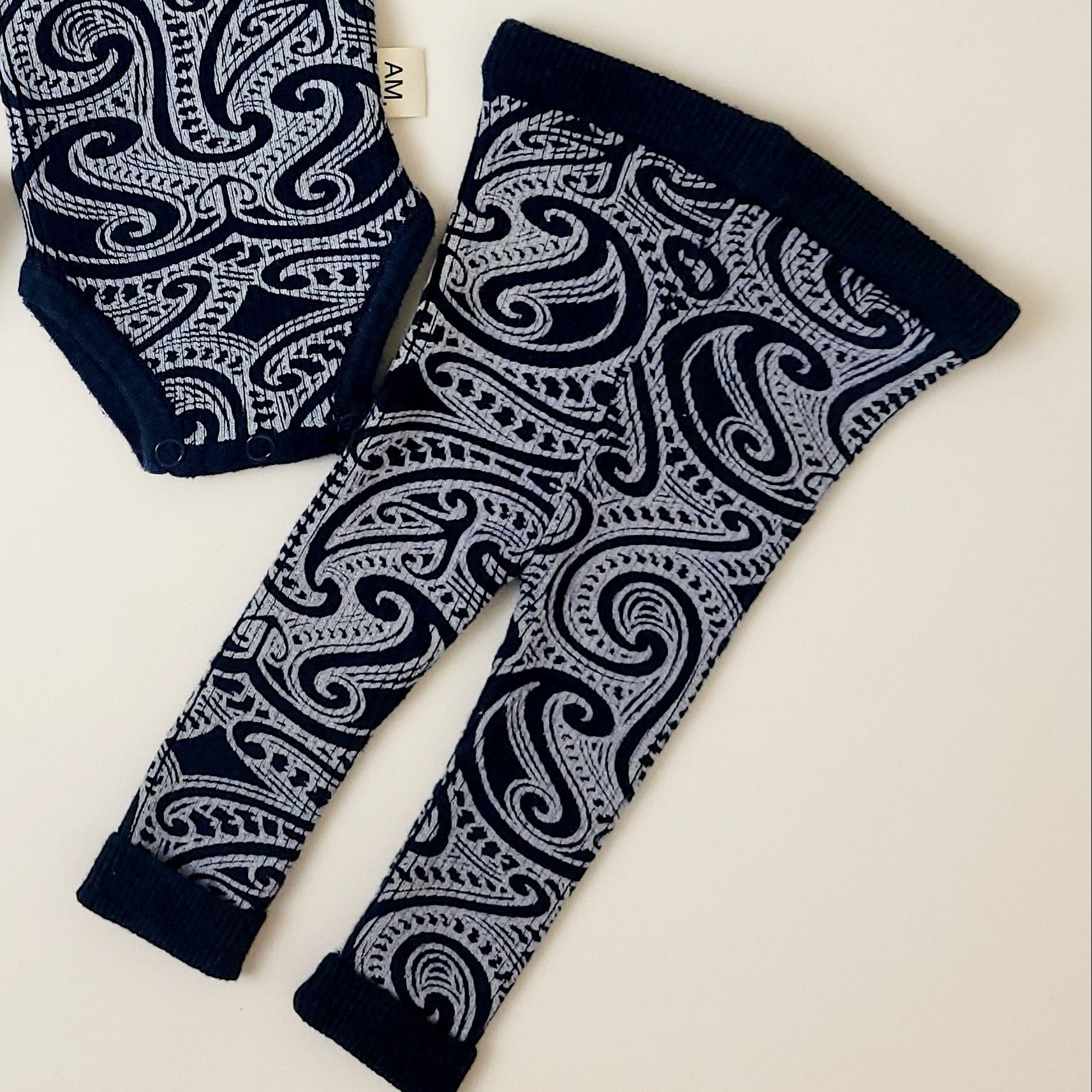 Basic ribbed knit legging - The Wolf - Midnight