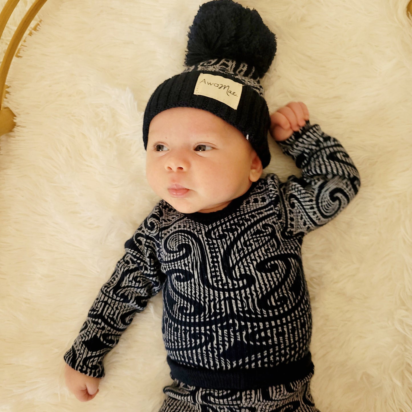 Basics ribbed knit bodysuit- The wolf- Midnight