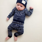 Basic ribbed knit legging - The Wolf - Midnight