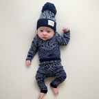 Basic ribbed knit legging - The Wolf - Midnight