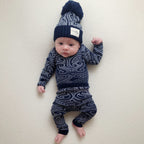 Basic ribbed knit legging - The Wolf - Midnight