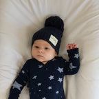 Textured cotton Beanie - Midnight