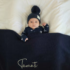 Basics ribbed knit onesie- Midnight Stars