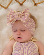 Basics Knitted bow headband- The wolf - Dahlia