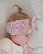 Basics Knitted bow headband- The wolf - Dahlia