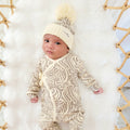 Basics ribbed knit Onesie- The wolf- Sable