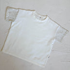 Basics knitted oversized tee - The wolf - oat milk - AwaMae
