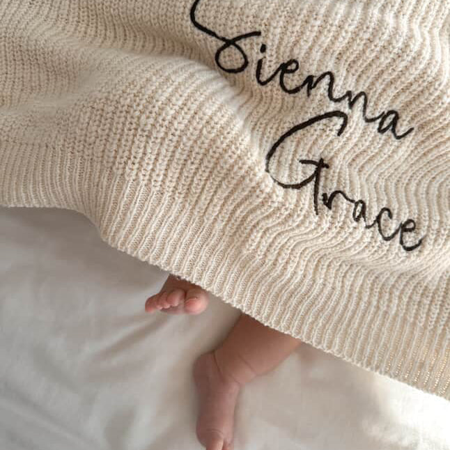 Knit blanket- Fawn