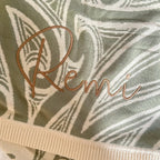 Te aroha o te mātua - The love of a parent- Knitted pēpi blanket- sage green - AwaMae