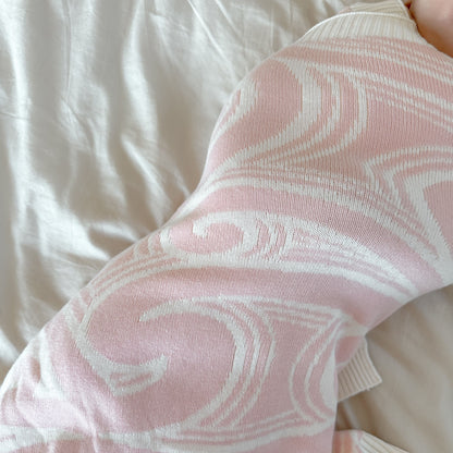 Te aroha o te mātua - The love of a parent- Knitted pēpi blanket- Pink