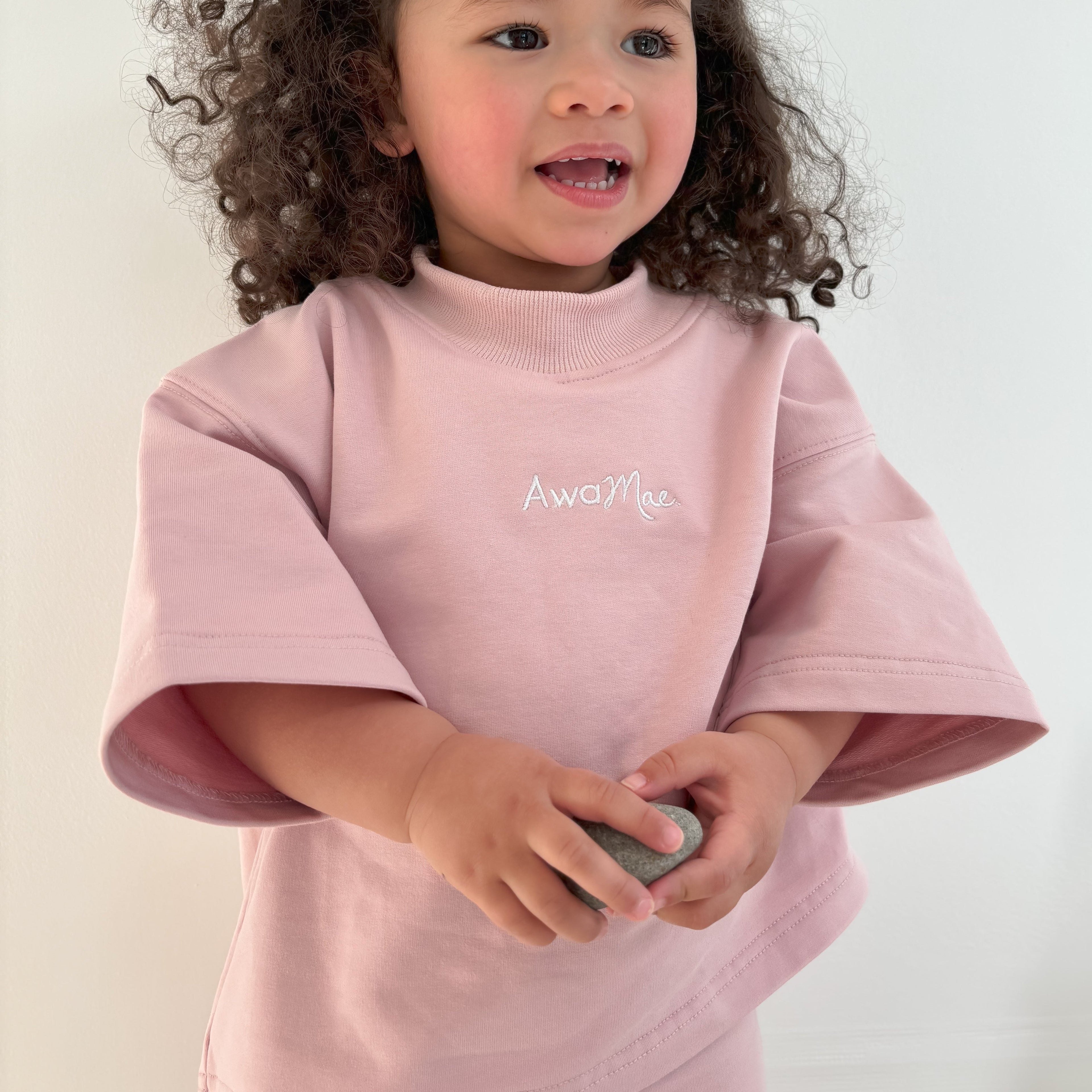 Spring boxy tee - Blush - AwaMae