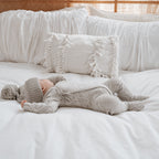 Basics ribbed knit Onesie- The wolf- Pebble
