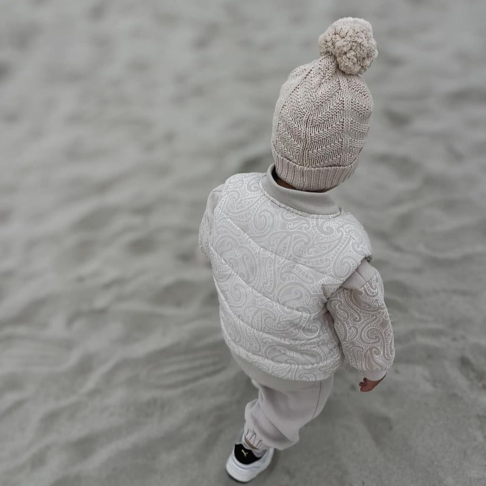 PREORDER - The wolf puffer vest - Beige - PREORDER