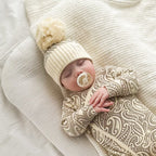 Basics ribbed knit Onesie- The wolf- Sable