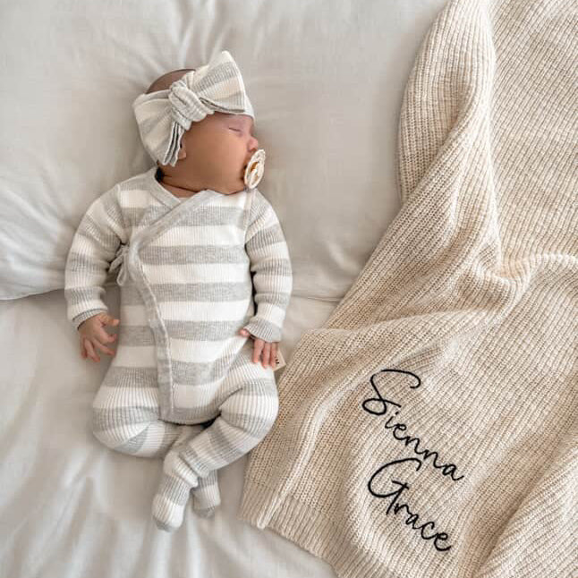 Knit blanket- Fawn