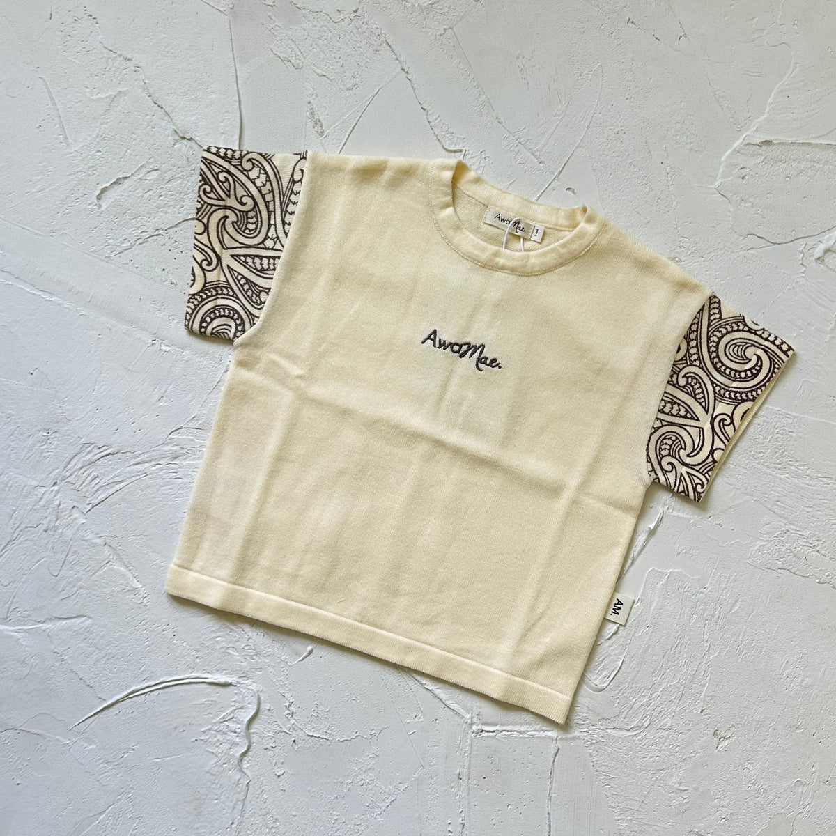 Basics knitted oversized tee - The wolf - Sable